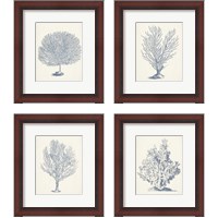 Framed 'Antique Coral Collection 4 Piece Framed Art Print Set' border=