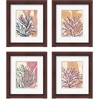 Framed 'Chromatic Sea Tangle 4 Piece Framed Art Print Set' border=