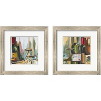 Framed 'Wine Room 2 Piece Framed Art Print Set' border=