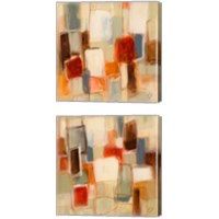 Framed 'Peaceful Prelude Square 2 Piece Canvas Print Set' border=