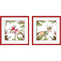 Framed 'Holiday Animal 2 Piece Framed Art Print Set' border=