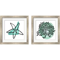 Framed 'Coastal Contours 2 Piece Framed Art Print Set' border=