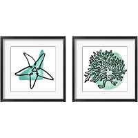 Framed 'Coastal Contours 2 Piece Framed Art Print Set' border=