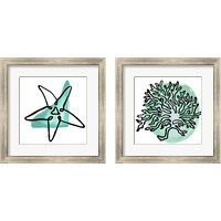 Framed 'Coastal Contours 2 Piece Framed Art Print Set' border=