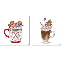 Framed 'Gingerbread and a Mug Full of Cocoa 2 Piece Art Print Set' border=