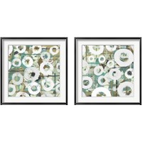 Framed 'White Spheres 2 Piece Framed Art Print Set' border=