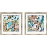 Framed 'City Life 2 Piece Framed Art Print Set' border=