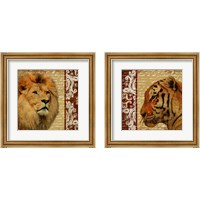 Framed 'Safari Script 2 Piece Framed Art Print Set' border=