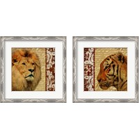 Framed 'Safari Script 2 Piece Framed Art Print Set' border=