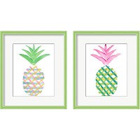 Framed 'Punched Up Pineapple 2 Piece Framed Art Print Set' border=