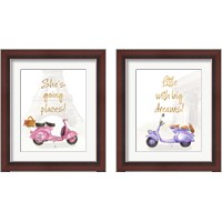 Framed 'She's Going Places 2 Piece Framed Art Print Set' border=