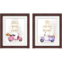 Framed 'She's Going Places 2 Piece Framed Art Print Set' border=