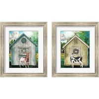 Framed 'Goat Shed 2 Piece Framed Art Print Set' border=