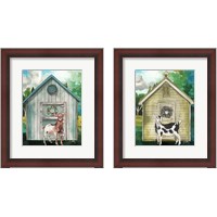 Framed 'Goat Shed 2 Piece Framed Art Print Set' border=