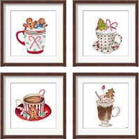 Framed 'Gingerbread and a Mug Full of Cocoa 4 Piece Framed Art Print Set' border=