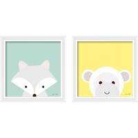 Framed 'Cuddly Animal 2 Piece Framed Art Print Set' border=