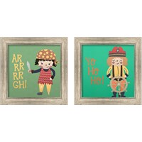 Framed 'Ahoy Matey 2 Piece Framed Art Print Set' border=