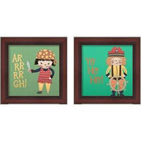 Framed 'Ahoy Matey 2 Piece Framed Art Print Set' border=