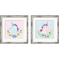 Framed 'Unicorn Power 2 Piece Framed Art Print Set' border=