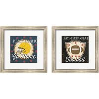 Framed 'Football 2 Piece Framed Art Print Set' border=