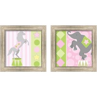 Framed 'Baby Big Top Pink 2 Piece Framed Art Print Set' border=