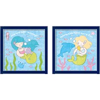 Framed 'Magical Mermaid 2 Piece Framed Art Print Set' border=