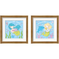 Framed 'Magical Mermaid 2 Piece Framed Art Print Set' border=