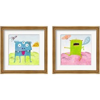 Framed 'Alien Friend  2 Piece Framed Art Print Set' border=