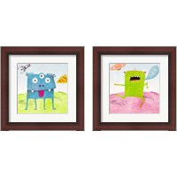 Framed 'Alien Friend  2 Piece Framed Art Print Set' border=