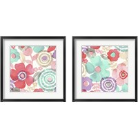 Framed 'Ocean Shores Floral 2 Piece Framed Art Print Set' border=