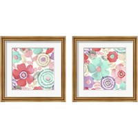 Framed 'Ocean Shores Floral 2 Piece Framed Art Print Set' border=