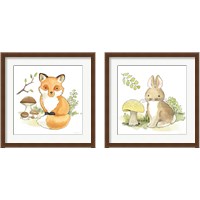 Framed 'Baby Woodland 2 Piece Framed Art Print Set' border=