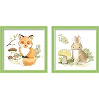 Framed 'Baby Woodland 2 Piece Framed Art Print Set' border=