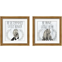 Framed 'Forest Friends 2 Piece Framed Art Print Set' border=