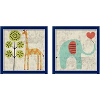 Framed 'Ada's Animals 2 Piece Framed Art Print Set' border=