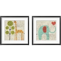 Framed 'Ada's Animals 2 Piece Framed Art Print Set' border=