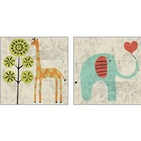 Framed 'Ada's Animals 2 Piece Art Print Set' border=