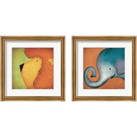 Framed 'Animal WOW 2 Piece Framed Art Print Set' border=