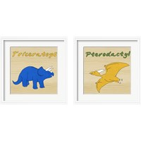 Framed 'Dino 2 Piece Framed Art Print Set' border=