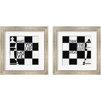 Framed 'Chess 2 Piece Framed Art Print Set' border=