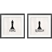 Framed Chess King & Queen 2 Piece Framed Art Print Set