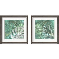 Framed 'Textured Sentiment Tropic 2 Piece Framed Art Print Set' border=