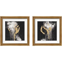 Framed 'Golden Rain 2 Piece Framed Art Print Set' border=