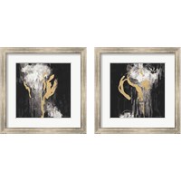 Framed 'Golden Rain 2 Piece Framed Art Print Set' border=