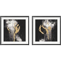 Framed 'Golden Rain 2 Piece Framed Art Print Set' border=