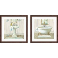 Framed 'Farmhouse Bathroom 2 Piece Framed Art Print Set' border=