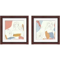 Framed 'Floral Fantasies 2 Piece Framed Art Print Set' border=