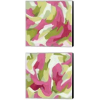 Framed 'Chromatic Topography 2 Piece Canvas Print Set' border=