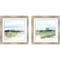 Framed 'Abstract Wetland 2 Piece Framed Art Print Set' border=