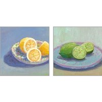 Framed 'Still Citrus 2 Piece Art Print Set' border=